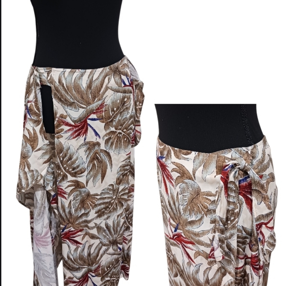 2PC Vintage Hilo Hattie Tank Top & Wrap Midi Skirt Set Bird Of Paradise Fujiette - Picture 7 of 11